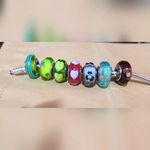 Retired Pandora Murano Glass bead bundle